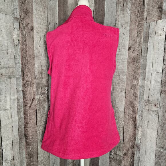 Cabela's Pink Fleece Full Vest Zip Pockets Turtleneck Women's size Large Gift - Picture 3 of 6